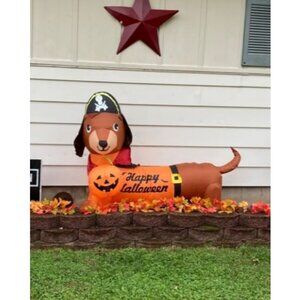 5 FT Halloween Inflatable Dog Outdoor Decorations Blow Up Yard Decorations